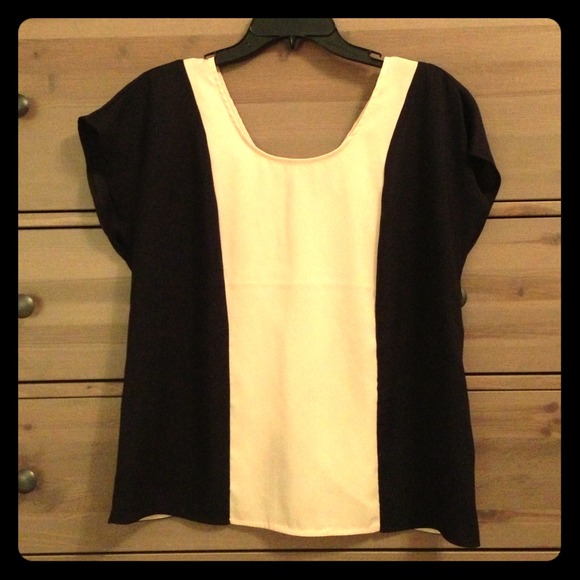 *SOLD*  Forever 21 Silky Color Block Top