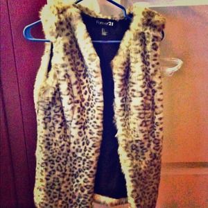 Faux fur vest