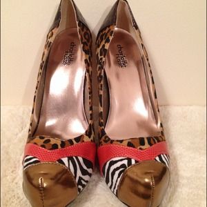 Charlotte Russe animal print Heels