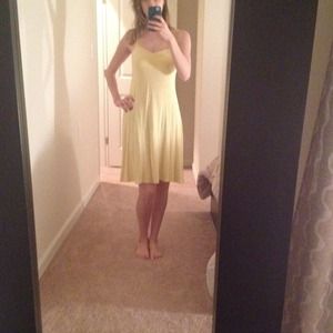 Yellow spaghetti strap dress