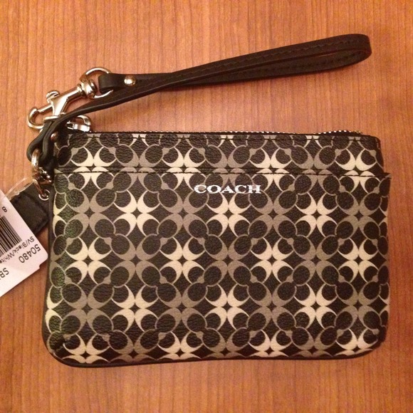 Coach Waverly Signature Coated Canvas  Wristlet