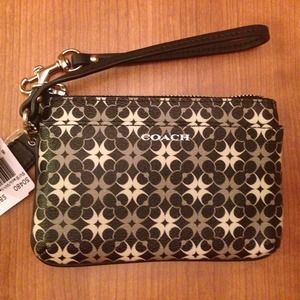 Coach Waverly Signature Coated Canvas  Wristlet
