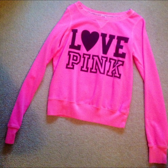 Victoria's Secret Tops - Victoria's Secret Love Pink pullover.