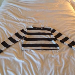 cropped striped sweater