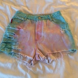 high waisted cotton candy shorts
