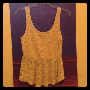 Off White Lace Tank