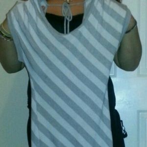 Grey & white long shirt