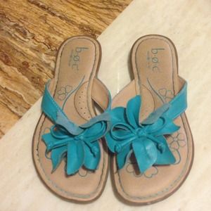 Born concept teal sandals