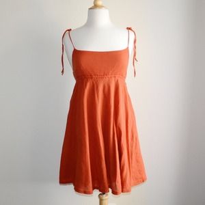 Burnt Orange Empire Waist Sundress