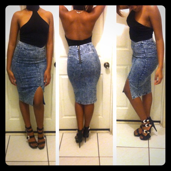 Denim - ❌SOLD❌ Denim Pencil Skirt