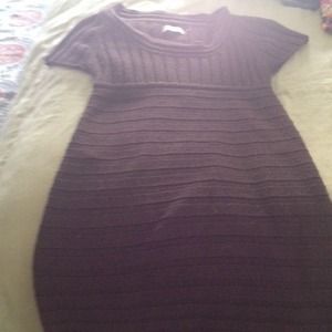 Brown sweater dress