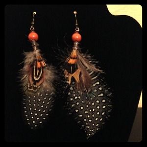 Feather earrings