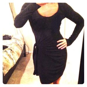 Wrap side tie LBD new without tags