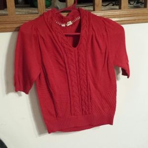 Anthropologie red sweater