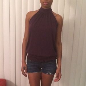 Purple halter top