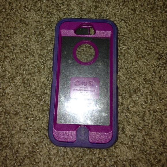 SOLD! Purple and pink iPhone 5 otter box case!