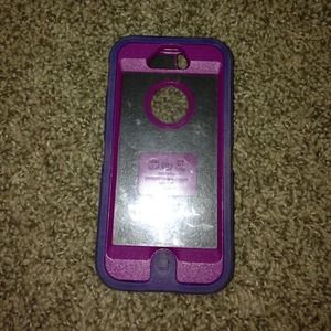 SOLD! Purple and pink iPhone 5 otter box case!