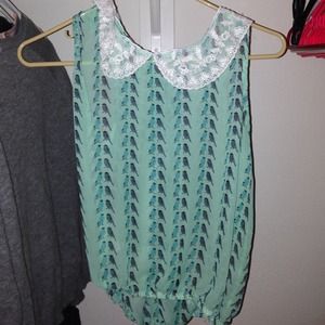Peter Pan collared top