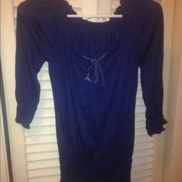 Navy blue half sleeve shirt - Picture 2 of 2