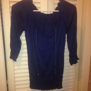 Navy blue half sleeve shirt