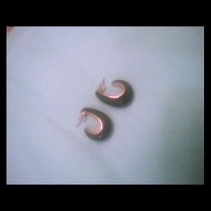 Vintage Black and Gold Earrings
