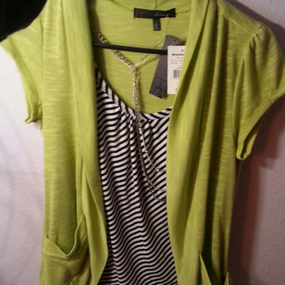 Green and striped top