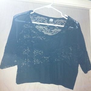Black sheer shirt