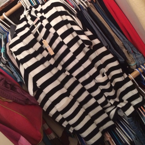 Knitted stripped cardigan! :)