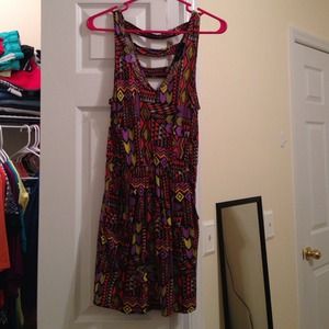 Short Aztec print dress.