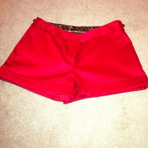 Red dressy shorts