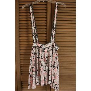 Floral skirt/overalls