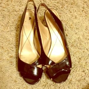 Black strap small wedge Madeline Stuart shoes