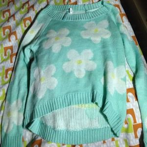 Mint green floral top