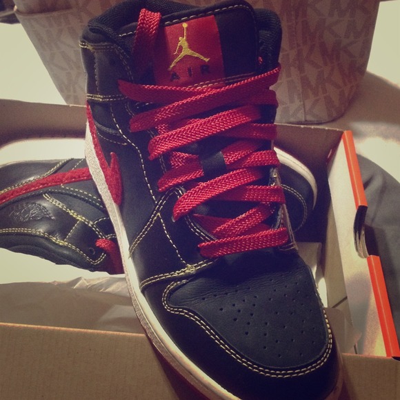 Red and black jordans. PRICE CUT