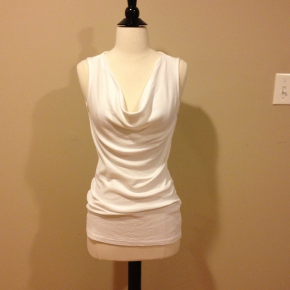 ❌SOLD❌Michael Stars White Sleeveless Cowl Neck Top