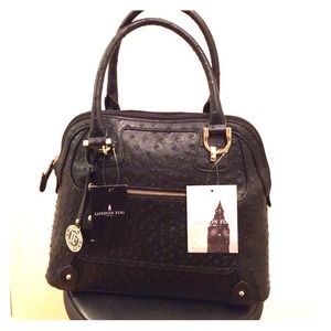 *Sale* London Fog Ostrich Knightsbridge Dome Tote