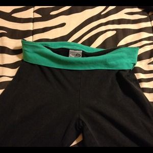 Champion green calf reaching yoga pants