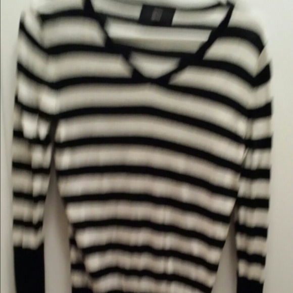 Black and white striped sweater