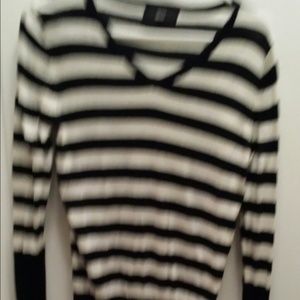 Black and white striped sweater