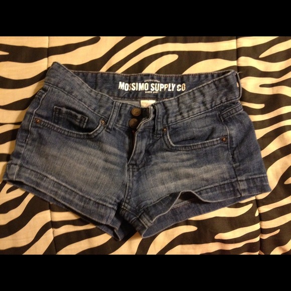 Short dark denim shorts