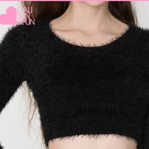 Fuzzy Crop Sweater