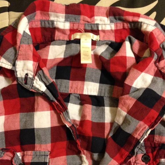 Red, white and blue flannel