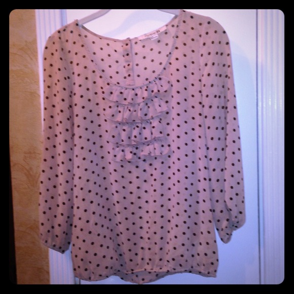 Chiffon Polka Dot Blouse