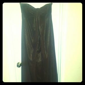 Brown Metallic Dress