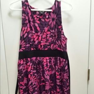 Bright strapless dress