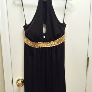 Black and gold dress