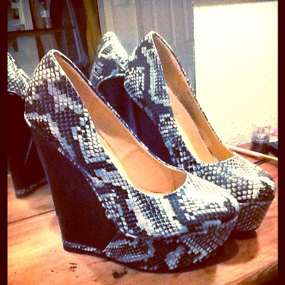 Snake Skin Inspired Wedges