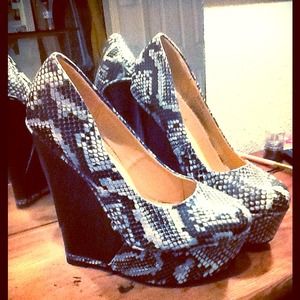 Snake Skin Inspired Wedges