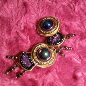 Egyptian Goddess clip on earrings
