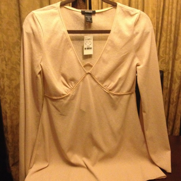 Express V-neck Long Sleeve Top